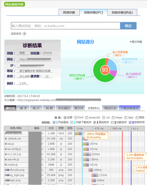 WP Fastest Cache后緩存效果檢測