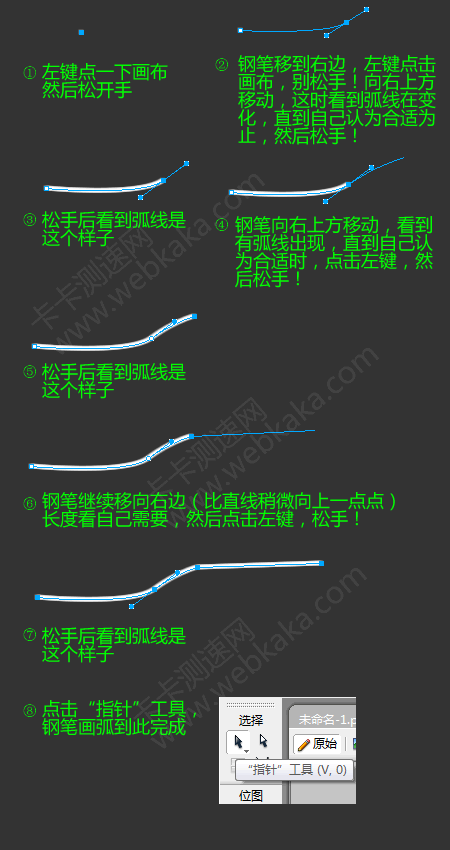 鋼筆畫圓角弧線