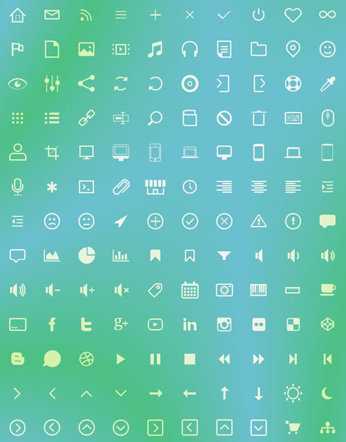 130個(gè)純CSS3圖標(biāo)(CSS icons)