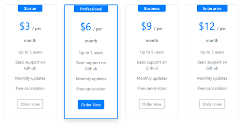 CSS 定價(jià)表（Pricing Table）-4