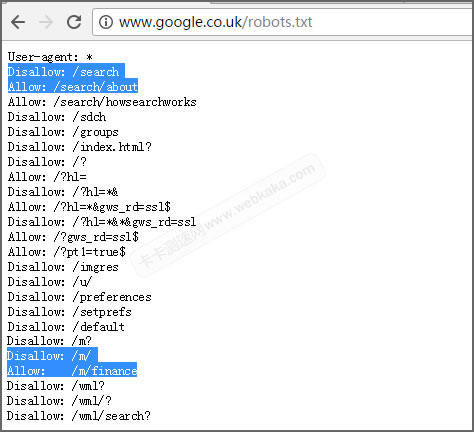 robots.txt Disallow和Allow上下級目錄或文件的寫法