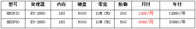 香港高防服務器